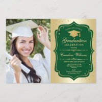 Festa de formatura com fotografia - Verde Dourado