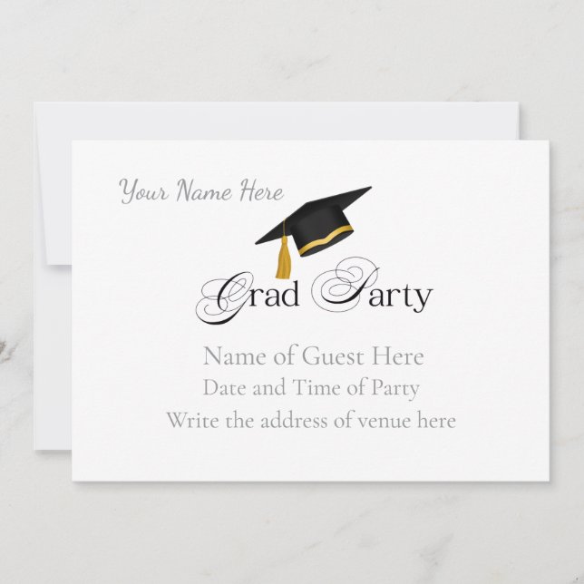 Convite Festa de Formatura com Nome Personalizado e Ano de (Frente)