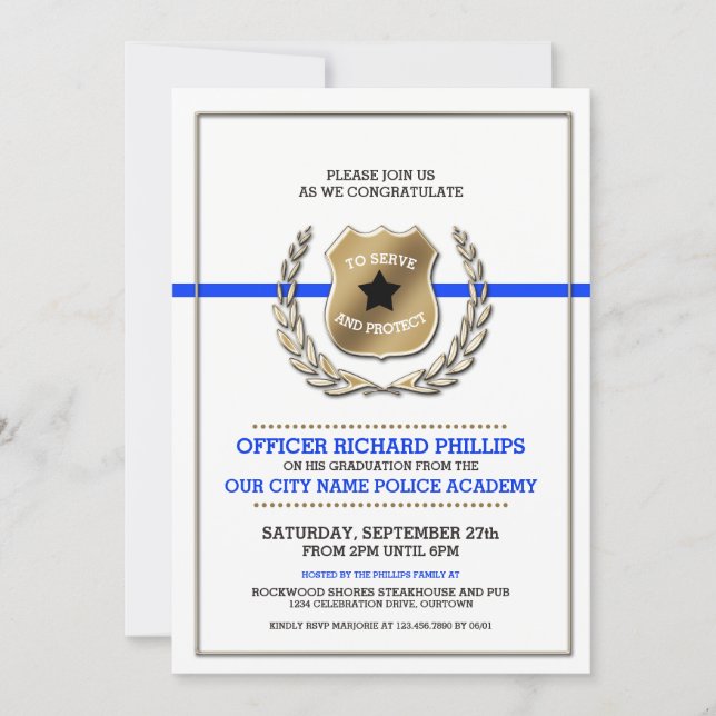 Convite Festa de Formatura da Academia de Polícia (Frente)