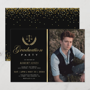 Convite festa de formatura da escola de direito de gold co