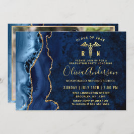 Convite Festa de formatura da Escola de Enfermagem Azul Do