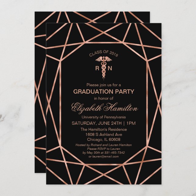 Convite Festa de formatura da Escola de Enfermagem Médica  (Frente/Verso)