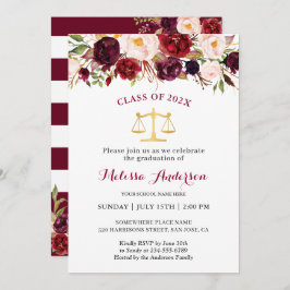 Convite Festa de formatura da Faculdade de Direito Floral