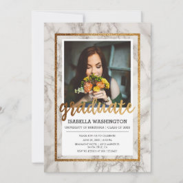 Convite Festa de formatura da foto da tipografia | do ouro