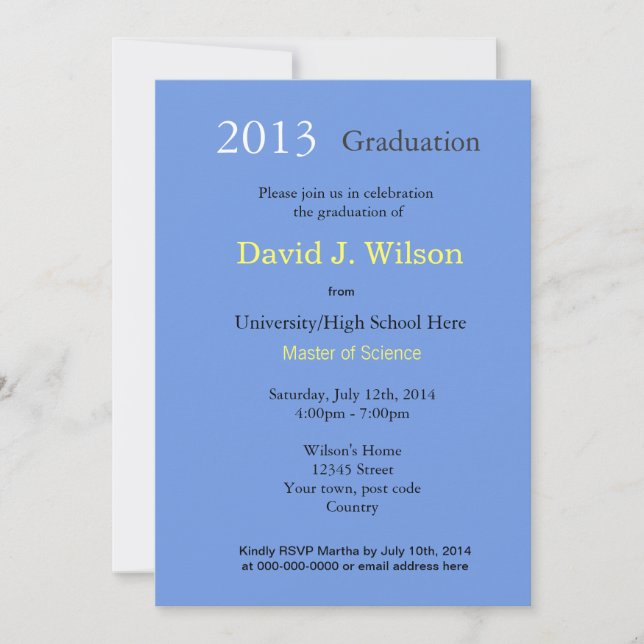 Convite Festa de formatura da Noite Estelar de Belas Artes (Frente)