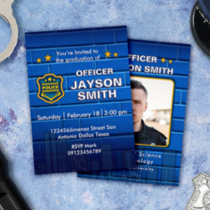 Convite Festa de Formatura da Polícia com Foto