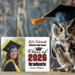Convite Festa de Formatura da Turma de 2026 Foto Marrom