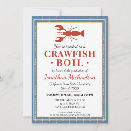Convite Festa de formatura da Universidade do Crawfish Boi