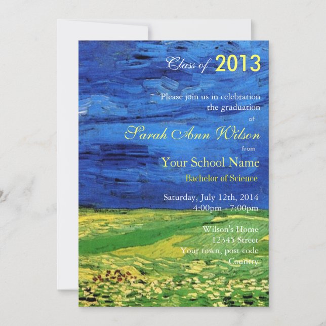 Convite Festa de formatura de belas artes paisagísticas (Frente)