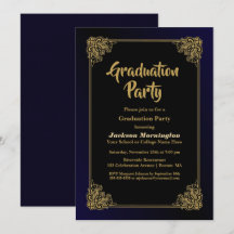 Festa de formatura de borda Dourada