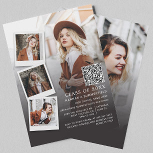 Convite Festa de formatura de Código QR Multifoto do Forma