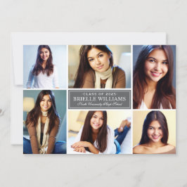 Convite Festa de formatura de Colagem de Fotografias de Ca