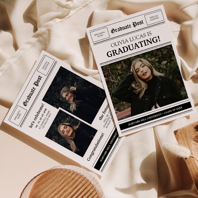 Convite Festa de formatura de Colagem de Fotos Digitais (Criador carregado)