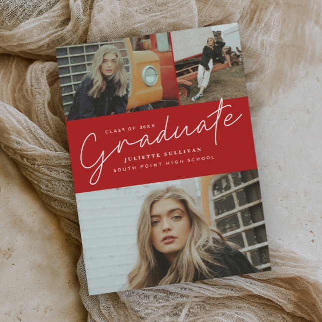 Convite Festa de formatura de Colagem de Fotos do Script M (Criador carregado)