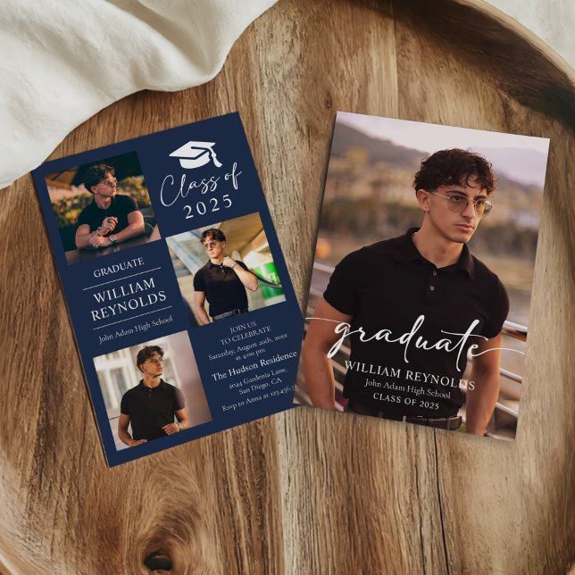 Convite Festa de formatura de Colagem de Fotos do Script M (Criador carregado)