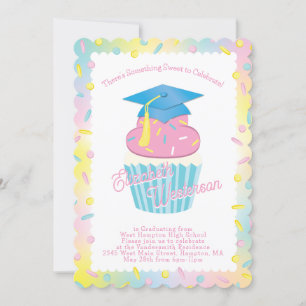 Convite Festa de formatura de Cupcake