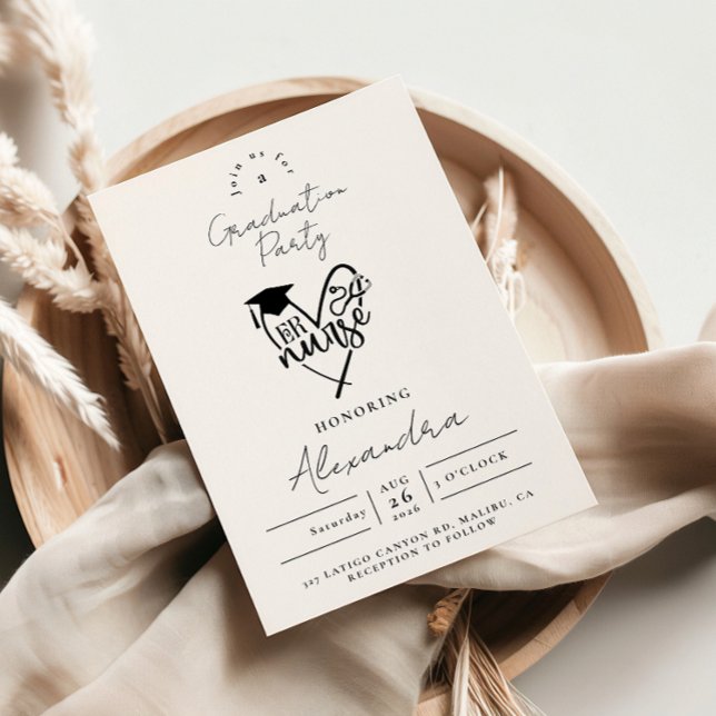 Convite Festa de Formatura de Enfermeira(o) (Criador carregado)