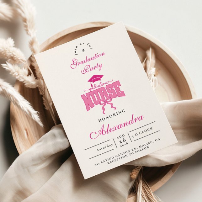 Convite Festa de Formatura de Enfermeira Pediátrica (Criador carregado)