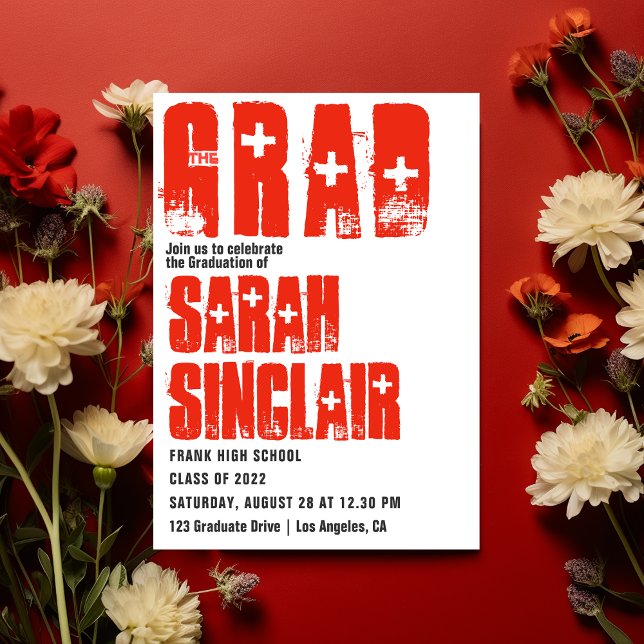 Convite Festa de formatura de Enfermeira Rústica Trendy (Criador carregado)