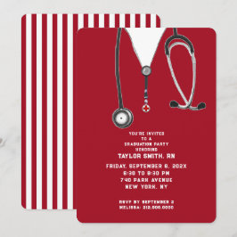 Convite Festa de formatura de enfermeiro