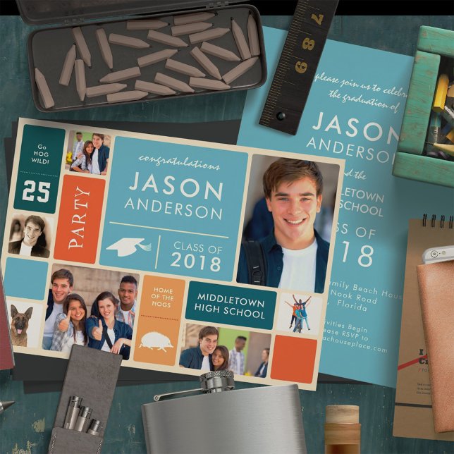 Convite Festa de formatura de Estilo Retroativo (Criador carregado)