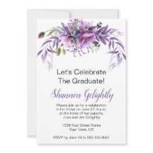 Festa de formatura de flores silvestres roxas viol