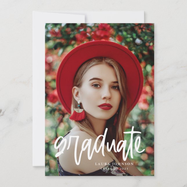 Convite Festa de formatura de Formando de Script Moderno (Frente)