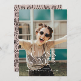 Convite Festa de formatura de Foto Branca Simples Moderna