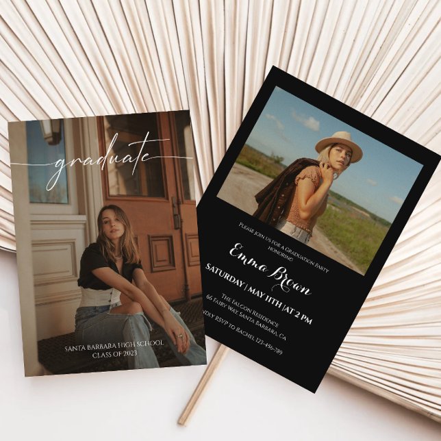 Convite Festa de formatura de Foto Moderna (Criador carregado)