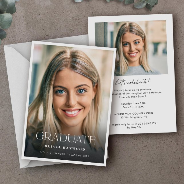 Convite Festa de formatura de Foto Simples 2025 (Criador carregado)