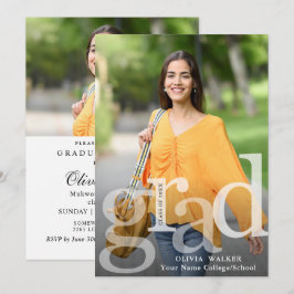 Convite Festa de formatura de FOTO White Modern 2