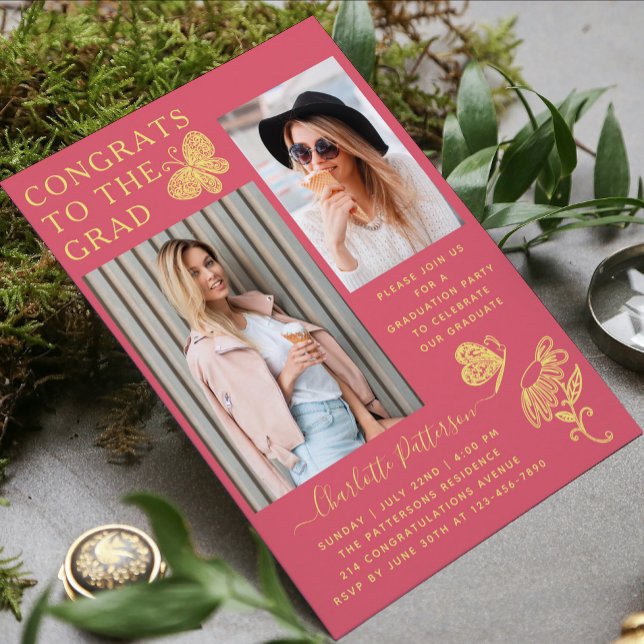 Convite Festa de formatura de Fotografia da Borboleta Amar (Criador carregado)