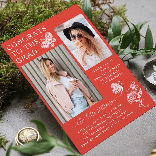 Convite Festa de formatura de Fotografia da Borboleta Bran (Criador carregado)