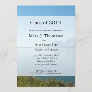 Convite Festa de formatura de fotografia do lago paisagíst