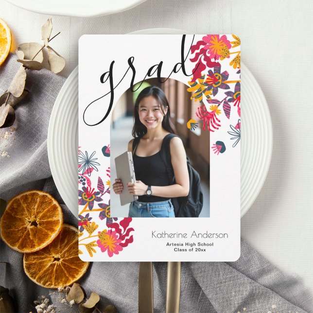 Convite Festa de formatura de Fotografia Floral do Arch Mo (Criador carregado)