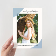 Festa de formatura de Fotografias Azul Simples