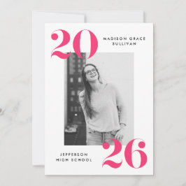 Convite Festa de formatura de Fotografias com Letra Rosa B