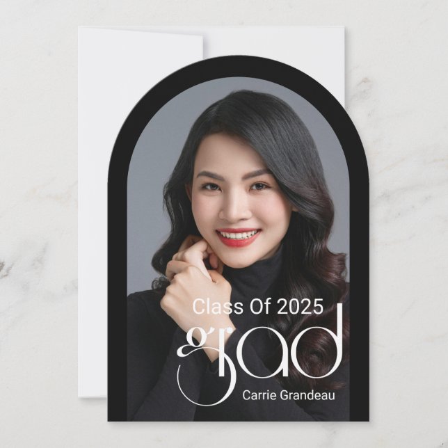 Convite Festa de formatura de Fotografias de Arch de Scrip (Frente)