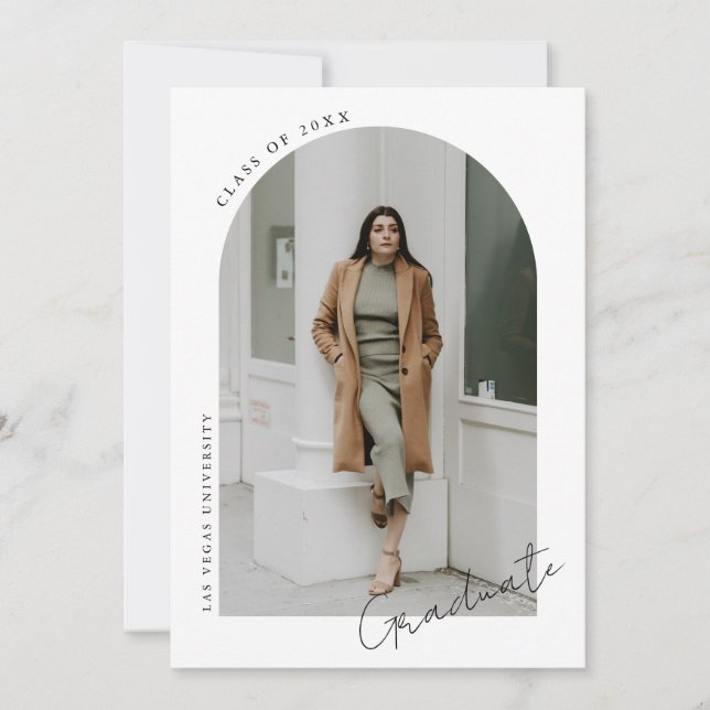 Convite Festa de formatura de Fotografias de Arch Minimali (Frente)