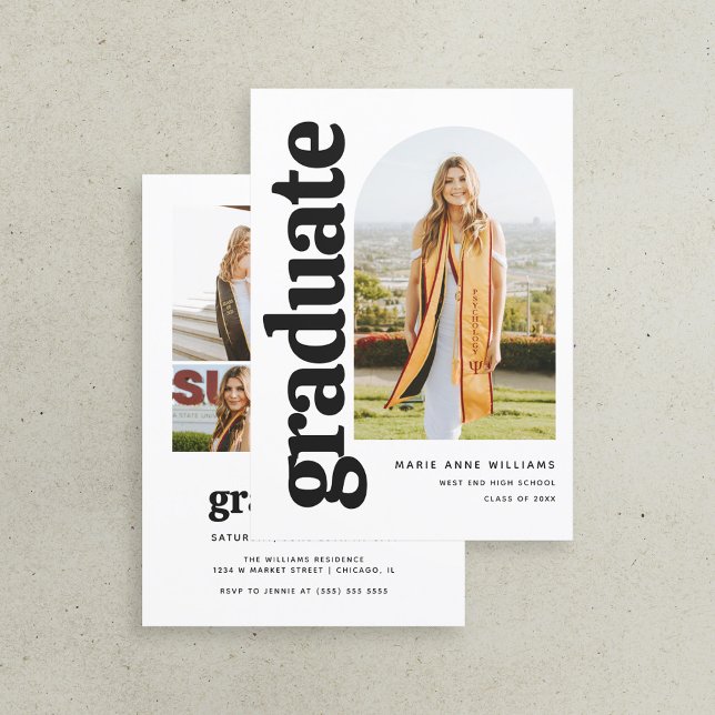 Convite Festa de formatura de Fotografias de Arch Minimali (Criador carregado)