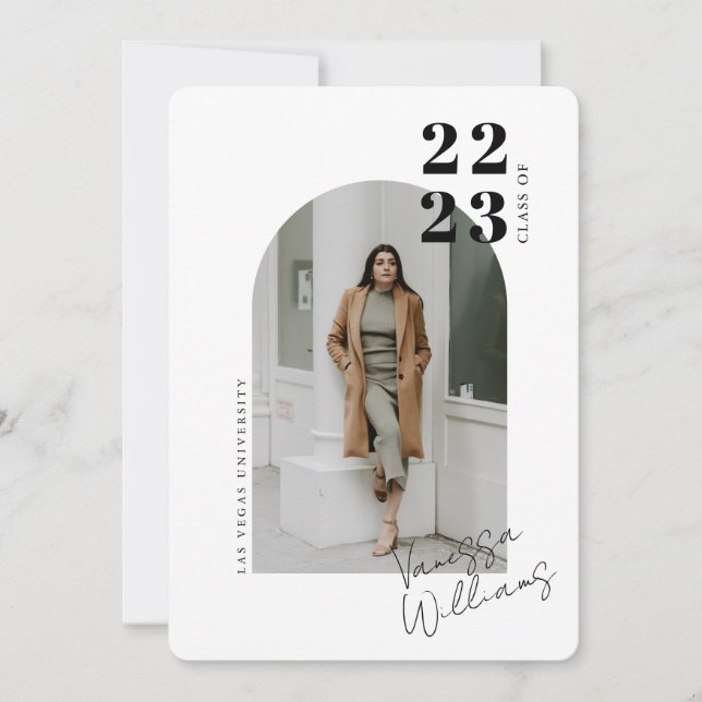 Convite Festa de formatura de Fotografias de Arch Minimali (Frente)