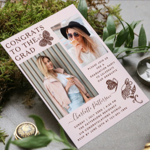 Convite Festa de formatura de Fotografias de Borboleta Mar