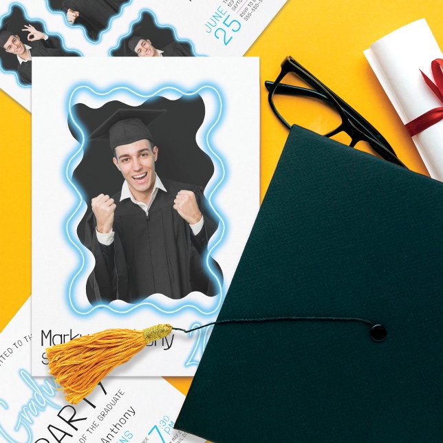 Convite Festa de formatura de Fotografias de Borda de Onda (Criador carregado)