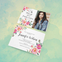 Convite Festa de formatura de Fotografias de Formando Flor