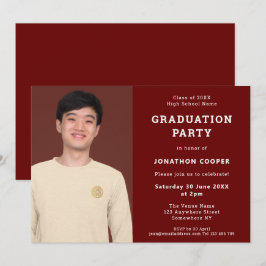 Convite Festa de formatura de Fotografias de Formando Simp