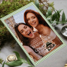 Festa de formatura de Fotografias de Gingham Verde