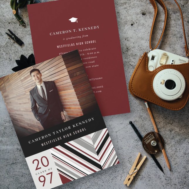 Convite Festa de formatura de Fotografias de Pin Clássico  (Criador carregado)