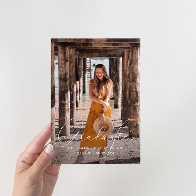 Convite Festa de formatura de Fotografias de Script Elegan (Criador carregado)