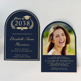 Convite Festa de formatura de Fotografias do Arch Dourado 