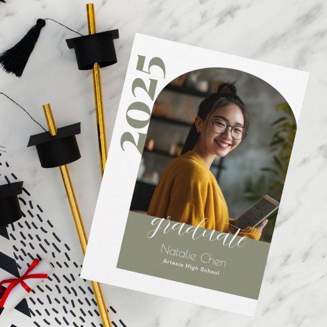 Convite Festa de formatura de Fotografias do Arch Verde Mo (Criador carregado)